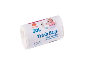 Garbage bag 30L (500x700mm) LDPE 30mic 25pcs/roll white