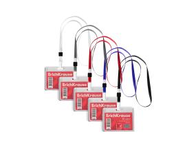 Kaardihoidja, horisontaalne koos kaelapaelaga  ERICH KRAUSE 86х54 mm, assortii