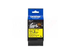 Kleepkirjalint/markeerimislint BROTHER HSE-631E termokahanev toru, kollane, must tekst, laius 11,2mm, pikkus 1.5m