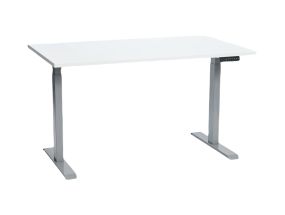 Регулируемый стол с мотором STOO® Pro 2 - серый, столешница из белого дуба 1600x800см