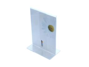 Reklaamalus lauale A5 läbipaistev T-jalal