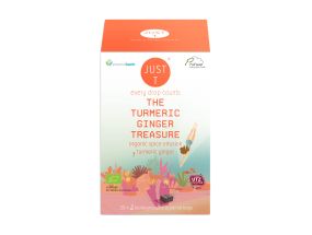 Roheline tea JUST T The Tumeric Ginger Treasure Bio turmeric and ingveriga 20pk