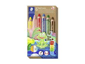 Värvipliiatsid STAEDTLER Noris Junior 3in1 6 värvi + teritaja