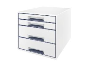 Sahtliboks 287x270x363mm 4-sahtliga LEITZ Wow Desk Cube valge-hall