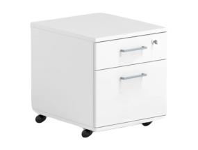 Sahtliboks ratastel OPTIMA 415x500x510mm 2-sahtliga valge