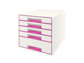 Sahtliboks lauale Leitz WOW Cube 5 sahtliga roosa