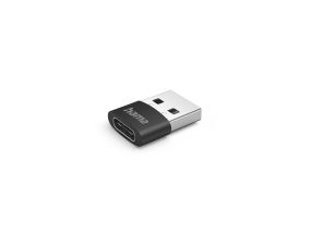 HAMA USB adapter, USB-C pesa, USB-A pistik, must - Adapter