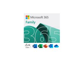 Microsoft 365 Family, 12 kuu tellimus, 6 kasutajat / 5 seadet, 1 TB OneDrive, ENG