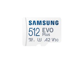 Карта памяти Micro SDXC Samsung EVO Plus 2021 + SD адаптер (512 ГБ)