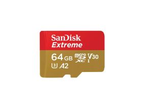 SANDISK Extreme, microSD, 64 GB - Mälukaart ja adapter