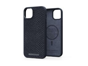 NJORD BYELEMENTS Salmon Leather MagSafe, iPhone 14 Plus, must - Nahkümbris