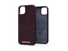 NJORD BYELEMENTS Salmon Leather MagSafe, iPhone 14 Plus, brown - Leather case