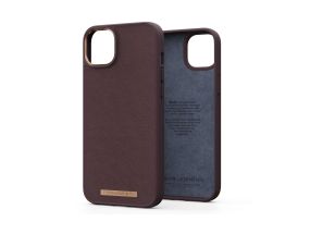Njord byElements Genuine Leather, iPhone 14 Plus, dark brown - Leather case