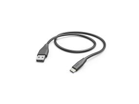 HAMA Charging Cable, USB-A, USB-C, 1,5m, must - USB kaabel