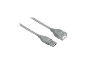 Удлинительный кабель USB 2.0 Hama 3 м серый - Удлинительный кабель USB