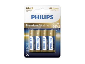 4 x Battery Philips LR6M AA 4 Premium Alkaline