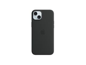 Силиконовый чехол Apple с Magsafe, iPhone 15 Plus, черный - Чехол