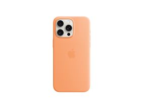 Apple Silicone Case with Magsafe, iPhone 15 Pro Max, оранжевый - Чехол