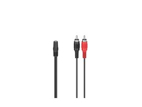 Hama 3,5 mm - RCA, must - Adapter