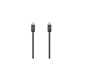 Hama Essential, USB-C - USB-C, 40 Gbit/s, 5A, 240W, 1m, must - Kaabel