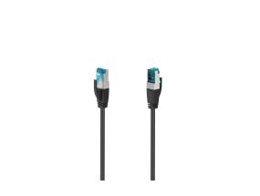 Hama Network Cable, CAT 6a, 10 Gbit/s, 0,5 m, must - Kaabel