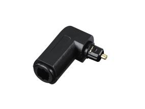 Avinity Audio Optical Fibre, ODT, Toslink, 90°, kullatud, must - Adapter