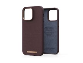 NJORD BYELEMENTS Genuine Leather, iPhone 14 Pro Max, dark brown - Leather case
