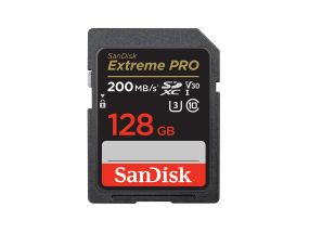 SANDISK Extreme Pro, UHS-I, SDXC, 128 GB, must - Mälukaart