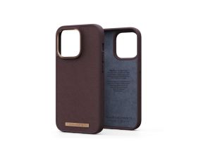 NJORD BYELEMENTS Genuine Leather, iPhone 14 Pro, dark brown - Leather case