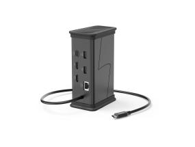 Hama Connect2Office, USB-C, 9 ports, 100 W, hall - Sülearvuti dokk