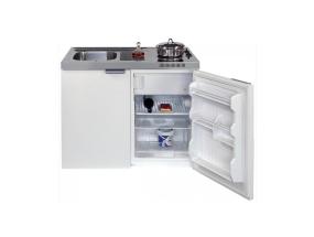 MKZ100, külmik + aluskapp + valamu + pliidiplaat, valge/hall - Miniköök