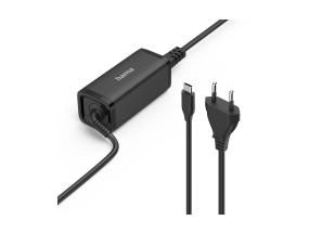 Hama, USB-C, 5-20 V, 65 W, must - Sülearvuti vooluadapter