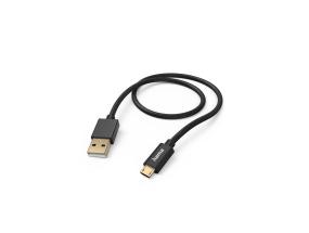 Hama Fabric Charging Cable, USB-A - Micro-USB, 1,5 m, nylon, must - Kaabel