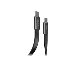 SBS Slim charging and data cable, 60 W, 1 m, USB-C, must - Kaabel