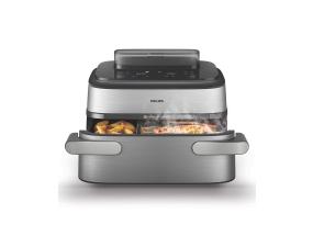 Philips 5000 Series, 9,5 L, 2750 W, aurufunktsioon, hõbedane/must - Kuumaõhufritüür