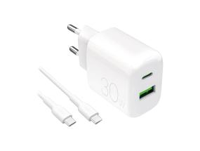 Puro Pro Lite Charger + USB-C cable, 30W, valge - Laadija