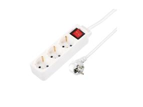 Hama Power Strip, 3 pesa, 1,4 m, valge - Pikendusjuhe