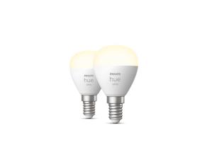 Philips Hue White Lustre, Läikiv, P45, E14, 2 tk, valge - Nutivalgusti