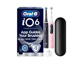 Braun Oral-B iO6 Duo Pack, must / roosa - Elektriliste hambaharjade komplekt