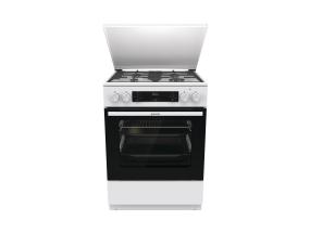 Gorenje, 71 L, laius 60 cm, valge - Gaasipliit elektriahjuga