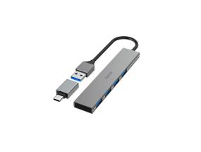 Hama USB Hub, 4x USB 3.2 Gen 1, USB-C adapter, hall - USB jagaja