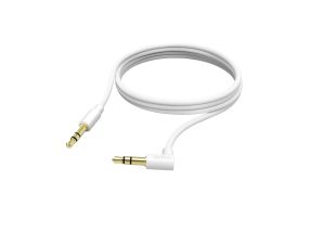 Hama Aux Cable, 3,5 мм - 3,5 мм, разъем под углом 90°, 1 м, белый - Кабель