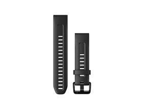 Garmin fenix 7S, 20mm, QuickFit, black silicone - Replacement strap