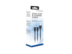 Kyzar Dual Play & Charge cable, PS5, 3 м, черный - Двойной кабель USB-C