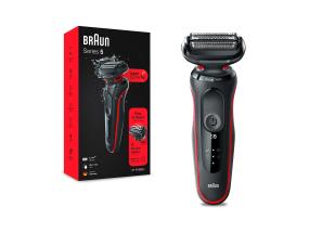 Braun Seeria 5, Wet & Dry, must/punane - Pardel