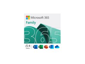 Microsoft 365 Family, 12 kuu tellimus, 6 kasutajat / 5 seadet, 1 TB OneDrive, ENG - Tarkvara