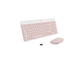 Logitech Slim Combo MK470, US, розовый - Беспроводная клавиатура + мышь
