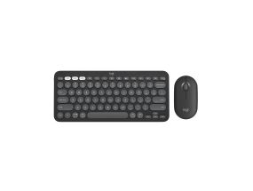 Logitech Pebble 2 Combo, US, must - Juhtmevaba klaviatuur ja hiir