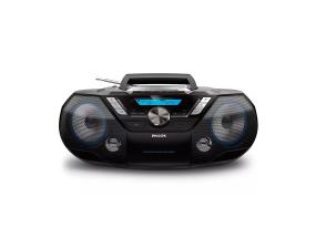 Philips AZB798T, FM, DAB+, Bluetooth, USB, CD, kassett, must - Magnetoola