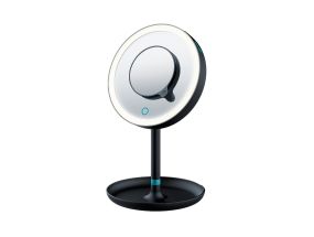 Beurer, black - Illuminated cosmetics mirror with magnetic mirror